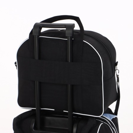 Small suitcase 20 ", a road bag with a zipper, black color-12