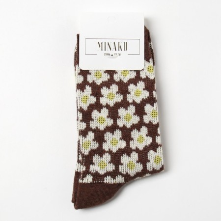 Women's socks insulated minku "Flower", rr 36-39 cm-2