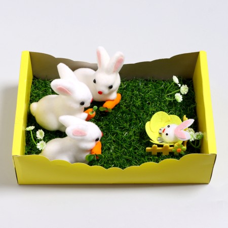 Easter decor "Bunnies on the grass" 24 × 19 × 11 cm-2