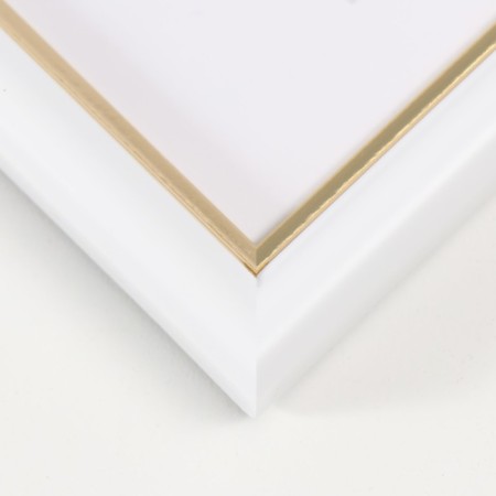 Photo frame Plastic Gallery 10x15 cm, 636461 white with gold (plastic screen)-2