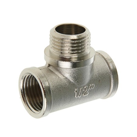 The Valtec tee, 1/2 ", internal/outer/internal thread, nickel -plated brass-1