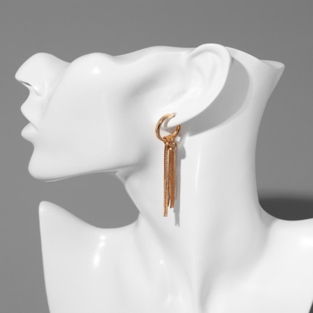 Earrings hanging "style" chain in the node, color gold-1