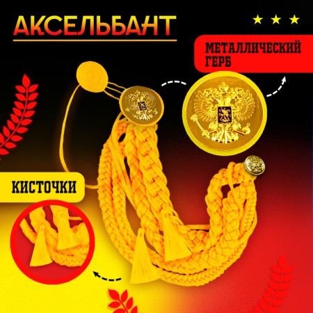 Carnival set "For Victory Parade": Axelbant, badge, gold color-1