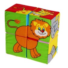 A set of developing soft cubes “Collect a picture. Animals 2 
