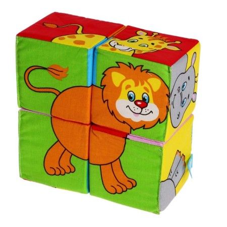 A set of developing soft cubes “Collect a picture. Animals 2 "