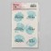 Stickers for gifts and flowers "Handmade in Blue", 9 x 16 cm