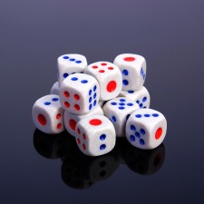 Player cubes, 1.6 x 1.6 cm, 12 pcs