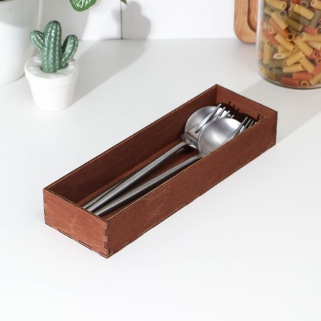 Tray for serving cutlery of the share, 25 × 8 × 4 cm, mocko color
