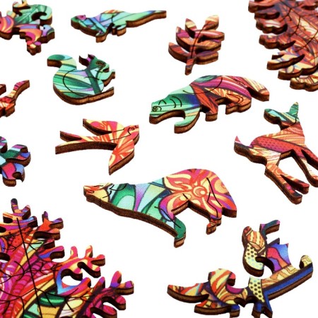 Wooden Figure Puzzle "King of the Forest"-9