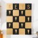Decorative tree hooks "Chess board" black-gold 20x3x25 cm