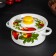 Pan, 2 l, metal cover, plastic handle, induction, mixture mix, white color