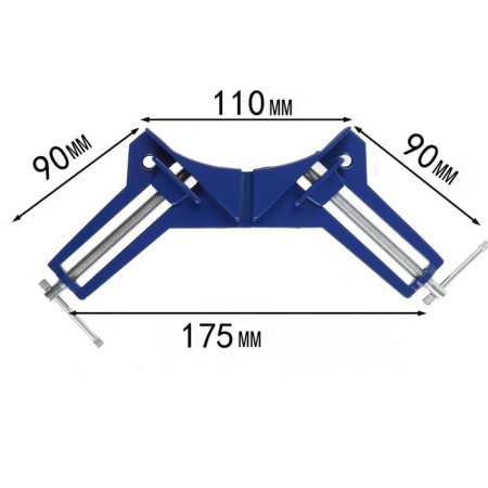 Corner tundra clamp, 90 °, screw clamp, aluminum, 75 mm-3