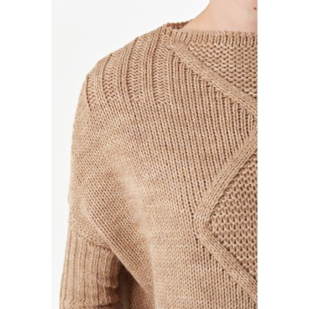 Female jumper, size 48, beige color-5