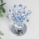 Souvenir glass "Lotus on the pedestal" rotates, blue 10.5x8.5x8.5 cm