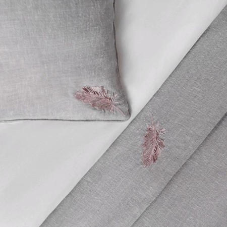 Set "Mika": a coverlet 230 x 250 cm, pillowcases 45 x 45 cm - 2 pcs, gray-4