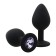 Anal traffic jam-hoods, with a crystal, without vibration, Soft silicone, 35 x 80 mm, black