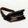 Male purse-clate on the zipper Textura, brown color