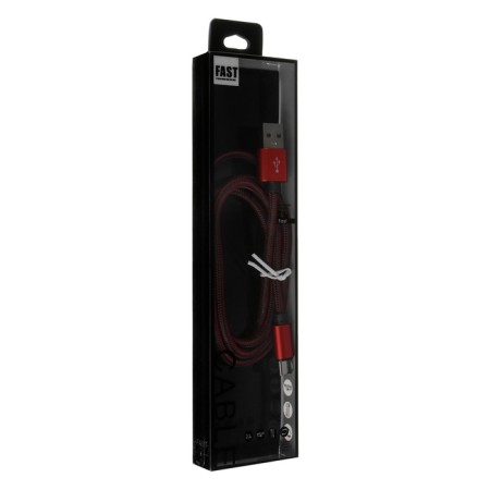 Windigo, Type -C - USB, 2.1 a, nylon braid, 1 meter, red-3