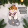 A toe for gifts "Snowman with a berry" 11x26 cm, white-gray