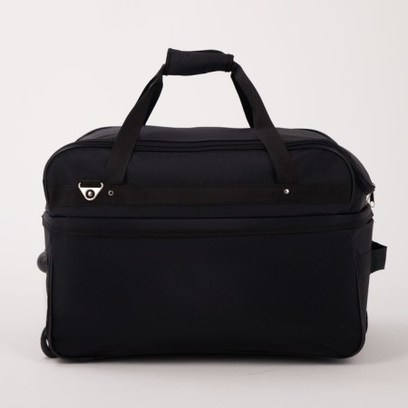 Road bag on wheels, a lightning department, with an increase, 2 outer pockets, a long belt, black color-1