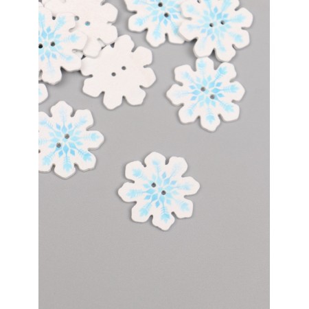 A set of buttons for creativity "Snezhinochka" set of 14 pcs 2.9x2.9 cm-2