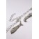 Set 2 objects: earrings, Kilence "Listopad" thin rhombus, green-white color in silver, 45 cm