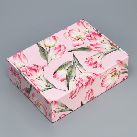 Gift folding box, packaging, "flowers", 30.7 x 22 x 9.5 cm-1