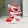 Plastic Plastic "Chinese Leo" red-white 8.5x7.3x8.5 cm