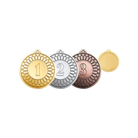Medal d = 50 mm, under the tab 25 mm, thickness 1.2 mm, bronze color