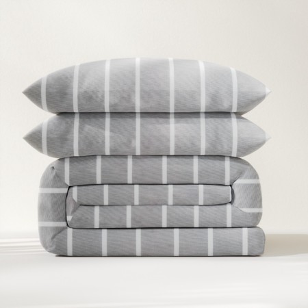 Bedding Ethel euri Gray Stripes 200x217cm, 220x240cm, 70x70cm-2 pcs, 100% cotton, Poplin-4
