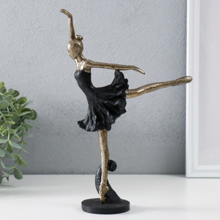 Polystone souvenir "Dancing ballerina" bronze with black 19x7x28 cm-3