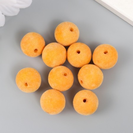 Beads for creativity velvet spraying "saffron" set 10 pcs d = 1.4 cm-2