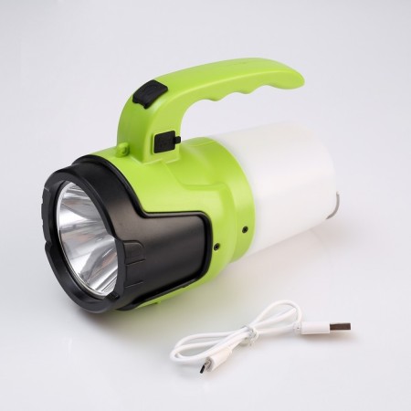 Flight battery flashlight, 5 W, 2 LED, 3 modes, USB, 18 x 15 x 9 cm-1