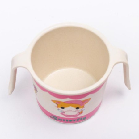 Bamboo nursery mug with handles, 170 ml., Color and pattern mix-9