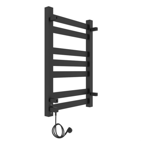 Two electric heated towel rail Laris Hephaestus ChKCh, 500x800 mm, 7 crossbars, right, black-2