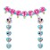 Garland on the eyelets "I am 1 year", length 137 cm, Minnie Mouse