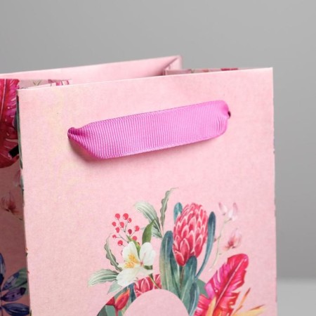 Gift package for a bottle, packaging, "since March 8", 36 x 13 x 10 cm-2