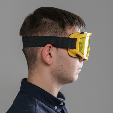 Mask glasses for motor vehicles, glass is two-layer yellow, yellow color-3