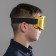 Mask glasses for motor vehicles, glass is two-layer yellow, yellow color