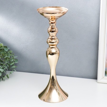 Summary Metal for 1 candle "elegant" gold 38x13x13 cm
