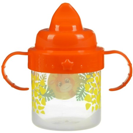 Children's player with solid nose "Girafik", 150 ml., With handles, color orange color-4