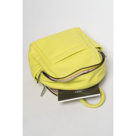 Women's backpack, eco -leather, Ludor Lemon, 23x15x30 cm-4
