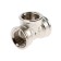 Aqualink tee, 1/2 ", internal/internal/internal thread, nickel -plated brass