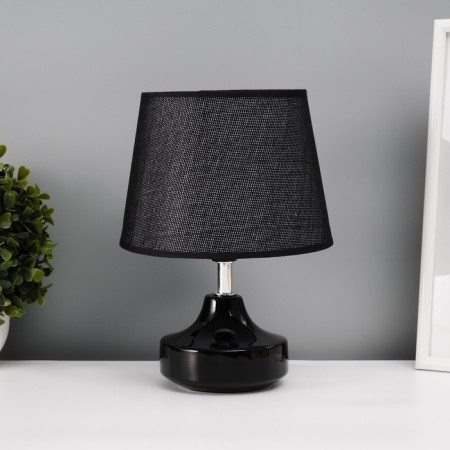 Bulbed lamp with a lampshade Risalux "Shine", 1 × 40 W, E27, Black, 17 × 17 × 24 cm-2