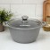 Pan, 3 l, d = 24 cm, h = 12.5 cm, glass cover, anti -stick coating, color light marble