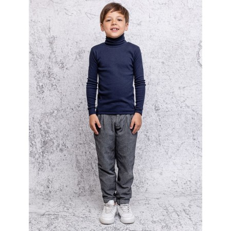 Turtleneck for a boy, height 122 cm, blue color-3