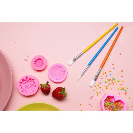 Mold Dolyana "Multi -leaf", silicone, 6.3 × 6.3 × 1.7 cm, color mix-11