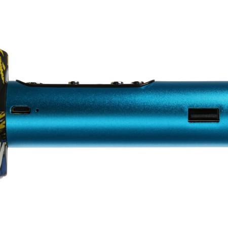 Microphone for karaoke Q5, 3 W, 1800 mAh, Bluetooth, FM, Microsd, Blue-5