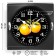 Wall clock, series: kitchen, "fruits", discrete move, 15 x 15 cm