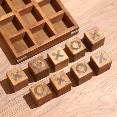Game table "Crosses-nolics" 17x17 cm, manpower, steel-2